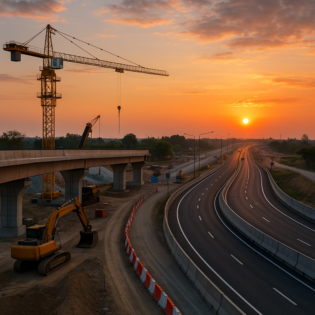 Infrastructure at sunset